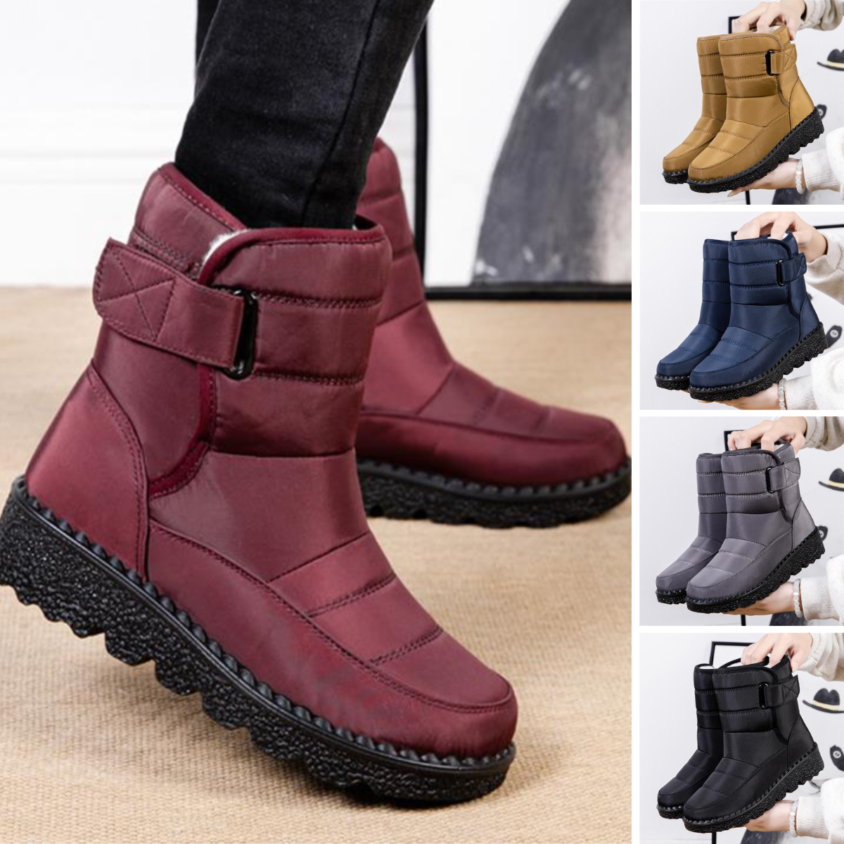Chic und Stil - Les nouvelles bottes en coton rembourrées, imperméables et antidérapantes