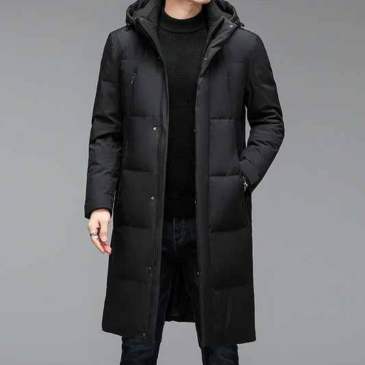 Men’s Waterproof Down Parka with Adjustable Hood & Breathable Fabric | Chic und Stil