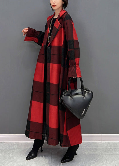Chic und Stil | Red frayed check bow tie Size Long coats