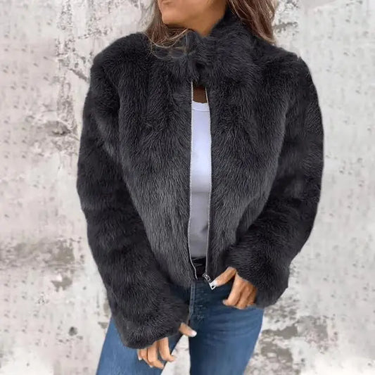 ChicUndstil - Veste En Fourrure Luxueuse Fur Jacket ChicUndStil Noir S 