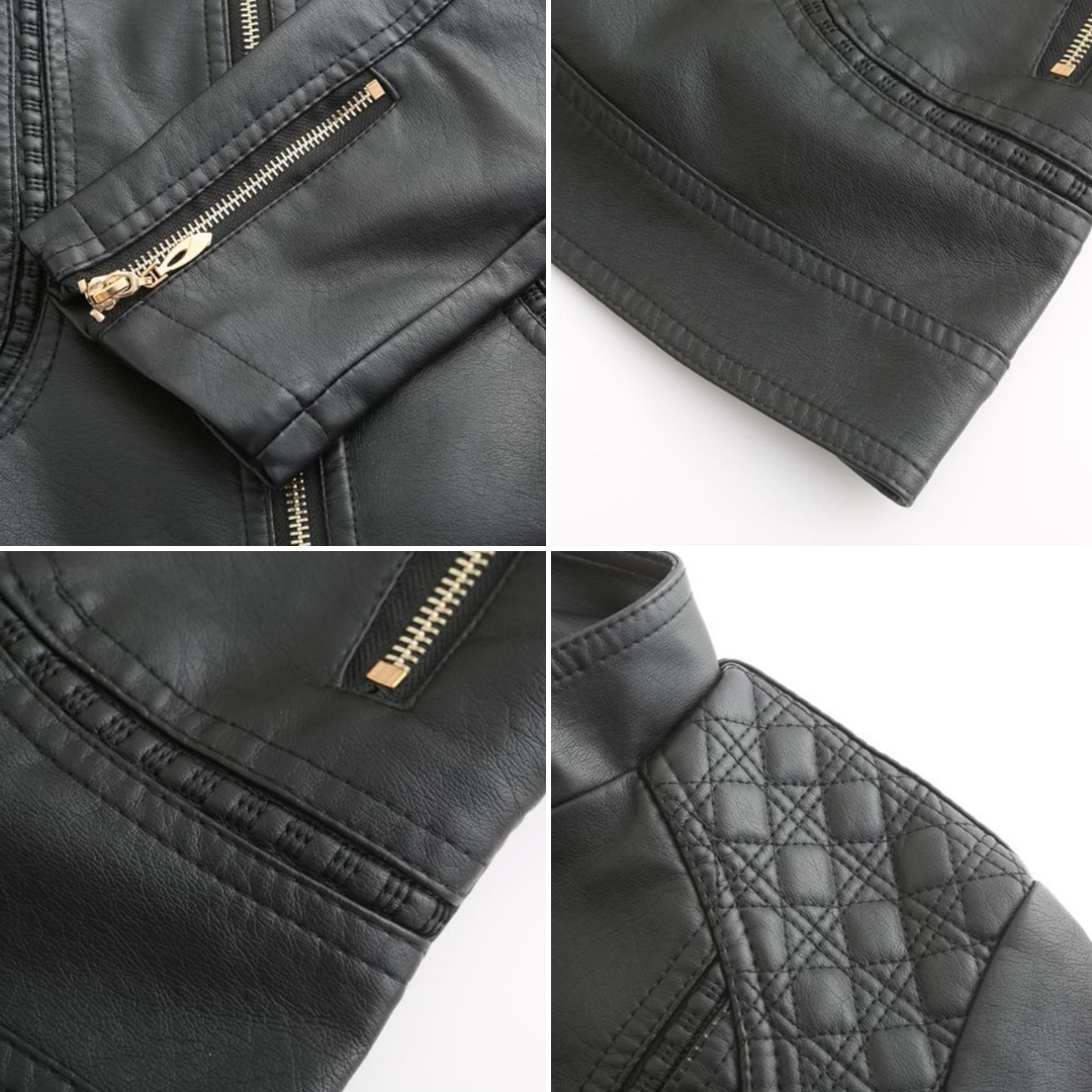 Chic und Stil | Elegant Leather Jacket for Women