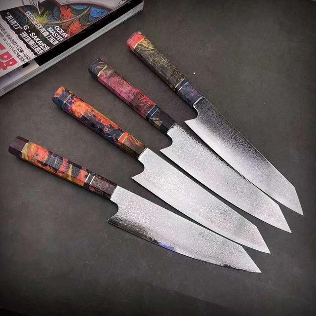 Couteau de Chef Japonais - Lame en Acier Damas - ChicUndStil