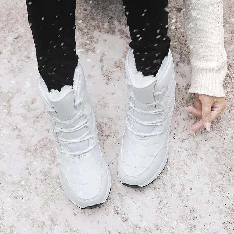 Chic und Stil | Bottes de combat - Imperméable mi-mollet avec velcro