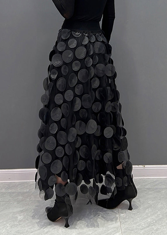 Women's Skirt Made of Tulle & Polka Dot Material with Patchwork Design & Chic Look Chic und Stil