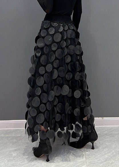 Women's Skirt Made of Tulle & Polka Dot Material with Patchwork Design & Chic Look Chic und Stil