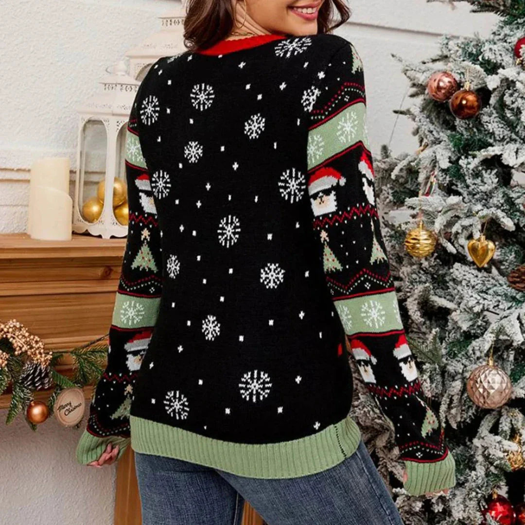 Chic und Stil | Pull de Noël avec lumières LED - Pull de Noël pour femmes