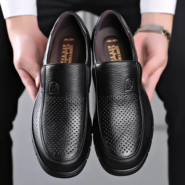 Chic und Stil - Chaussures décontractées pour hommes en cuir véritable