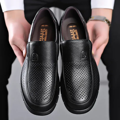 Chic und Stil - Chaussures décontractées pour hommes en cuir véritable