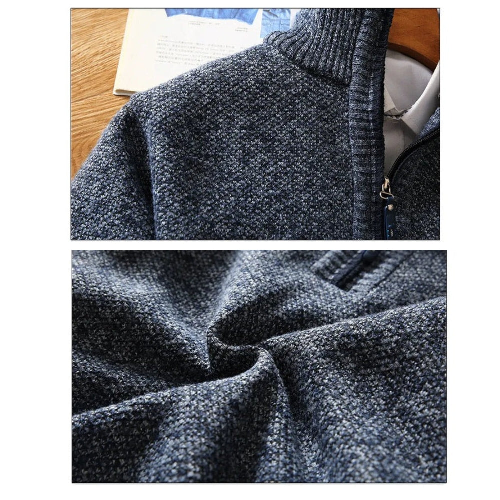 Chic und Stil | Pull - Col zippé mi-haut tricoté