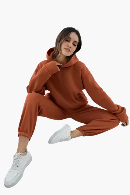 Chic und Stil | Hoodie & Jogging Pants Set - Winter Leisure Set, Casual Relaxed Outfit