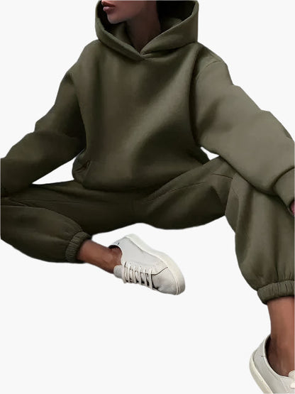 Chic und Stil | Hoodie & Jogging Pants Set - Winter Leisure Set, Casual Relaxed Outfit