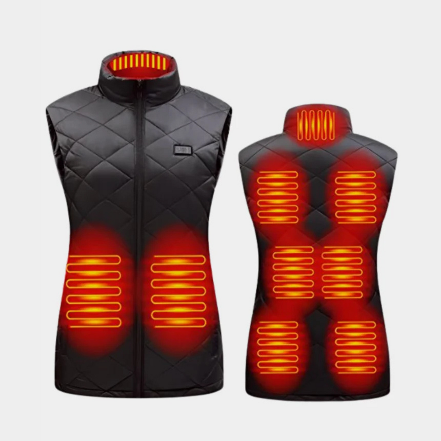 Chic und Stil | Women's heated vest with dual control and 9 heating zones – comfort and warmth for every season
