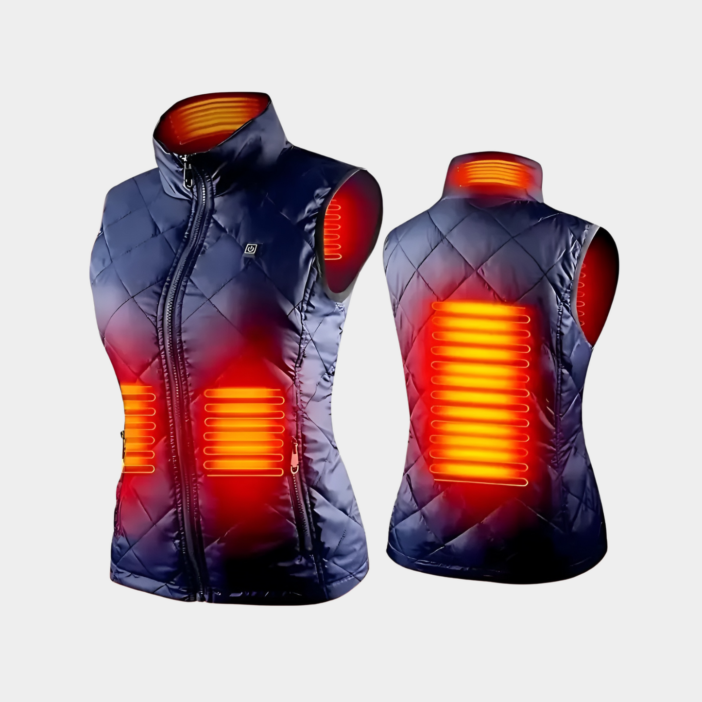 Chic und Stil | Women's heated vest with dual control and 9 heating zones – comfort and warmth for every season