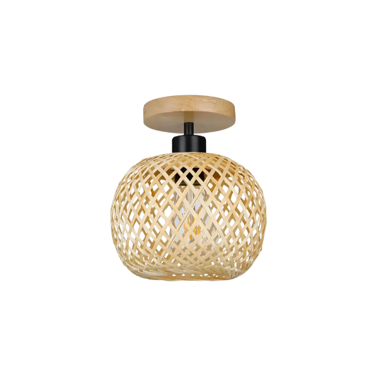 Lampe de Plafond en Bambou Artisanale - Lumière Chaude et Élégance-Plafonniers-ChicUndStil