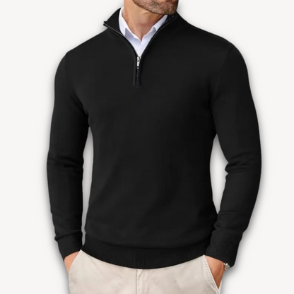 Chic und Stil | Pull en coton - Homme Quarter-Zip