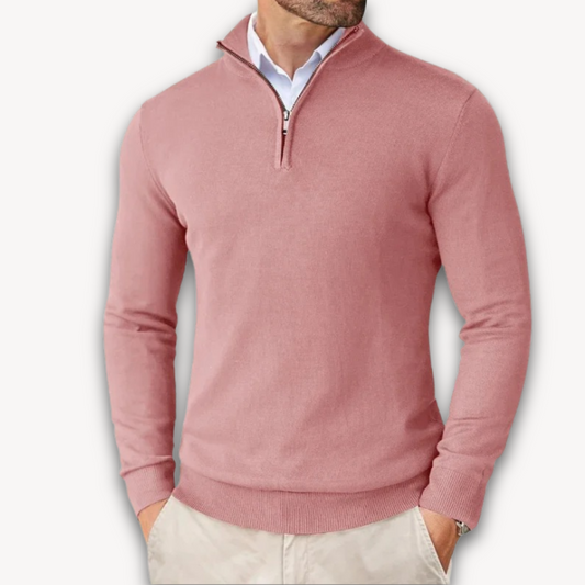 Chic und Stil | Pull en coton - Homme Quarter-Zip