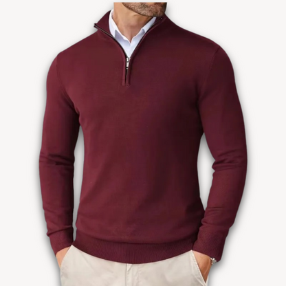 Chic und Stil | Pull en coton - Homme Quarter-Zip