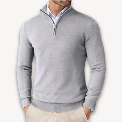 Chic und Stil | Pull en coton - Homme Quarter-Zip