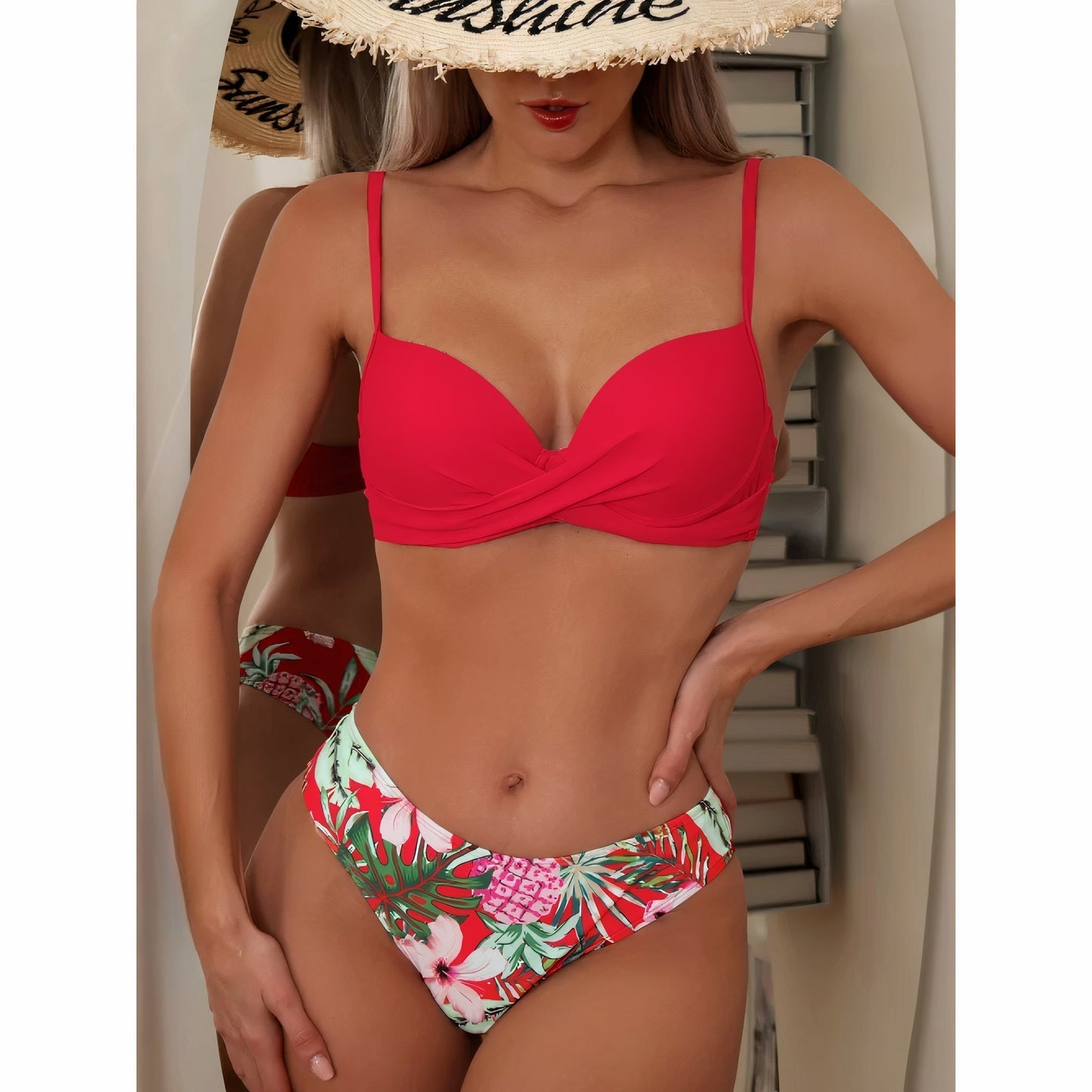 Chic und Stil-In-1-Bikini-Set with Floral Pattern (Bestseller)
