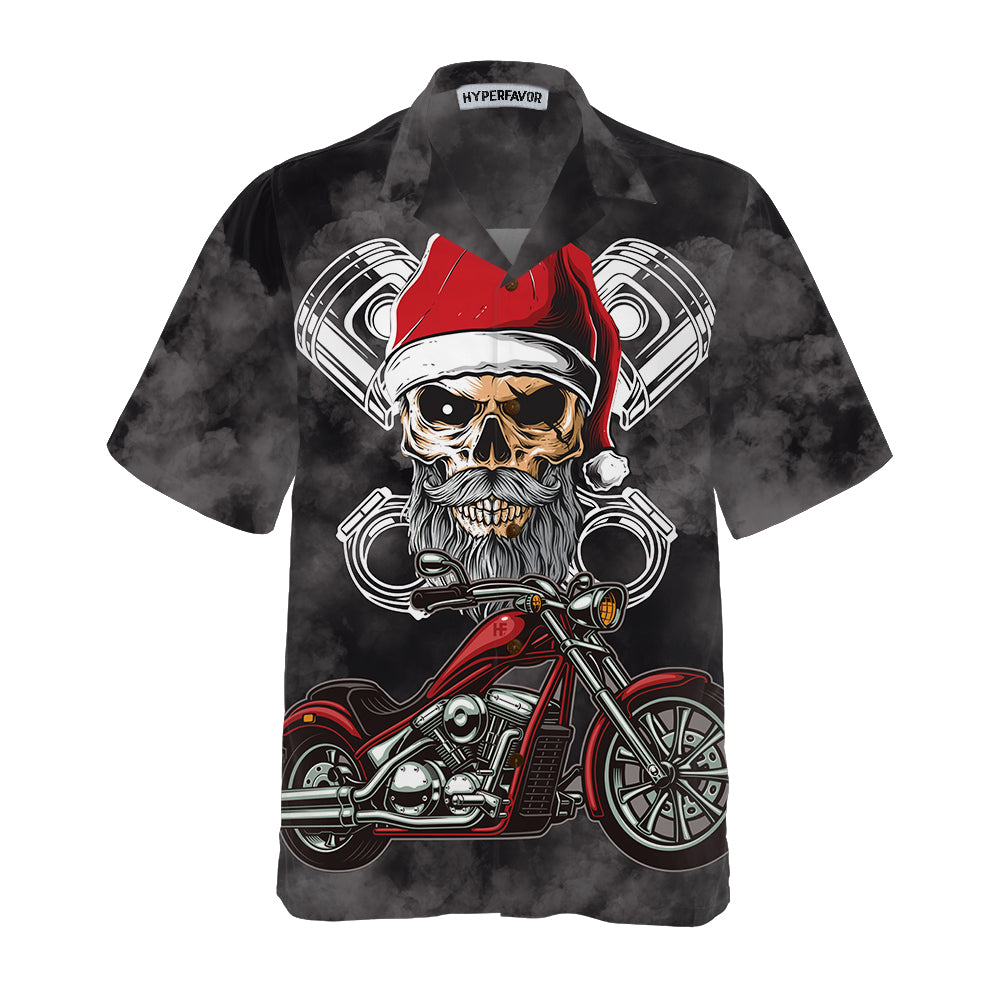 Chic und Stil | Ne sous-estimez jamais un vieil homme avec un t-shirt hawaïen de Noël à moto, meilleur cadeau de moto pour Noël