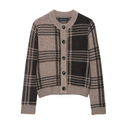 Dames cardigan avec motif carreauté Chic und Stil