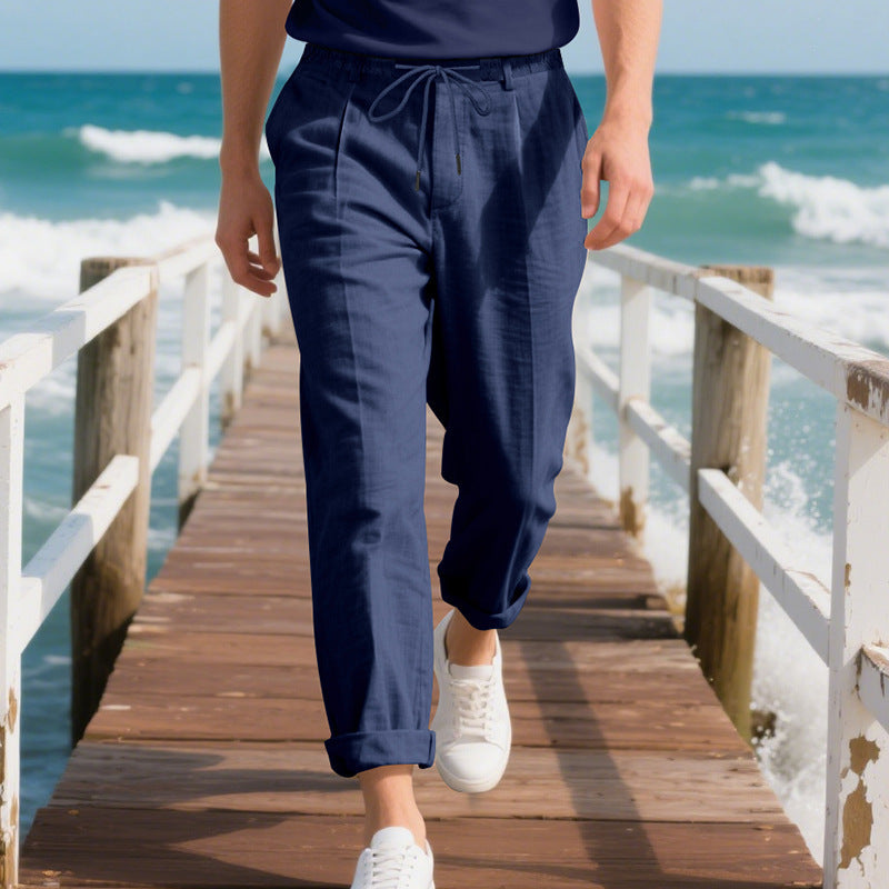 Casual beach pants for men with elastic waist and handy side pockets Chic und Stil