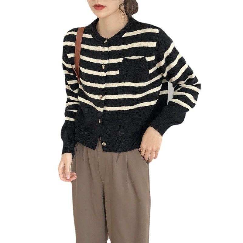 Dames cardigan avec motif rayé Chic und Stil