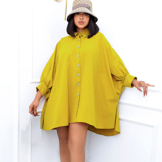 Chemise blouse oversize confortable pour femmes avec des manches en forme de ballon Chic und Stil