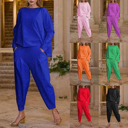 Elegant ensemble for women with casual top and comfortable pants Chic and Style