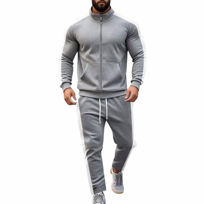 Costume de loisirs sportif pour hommes avec col haut et poches zippées pratiques Chic und Stil