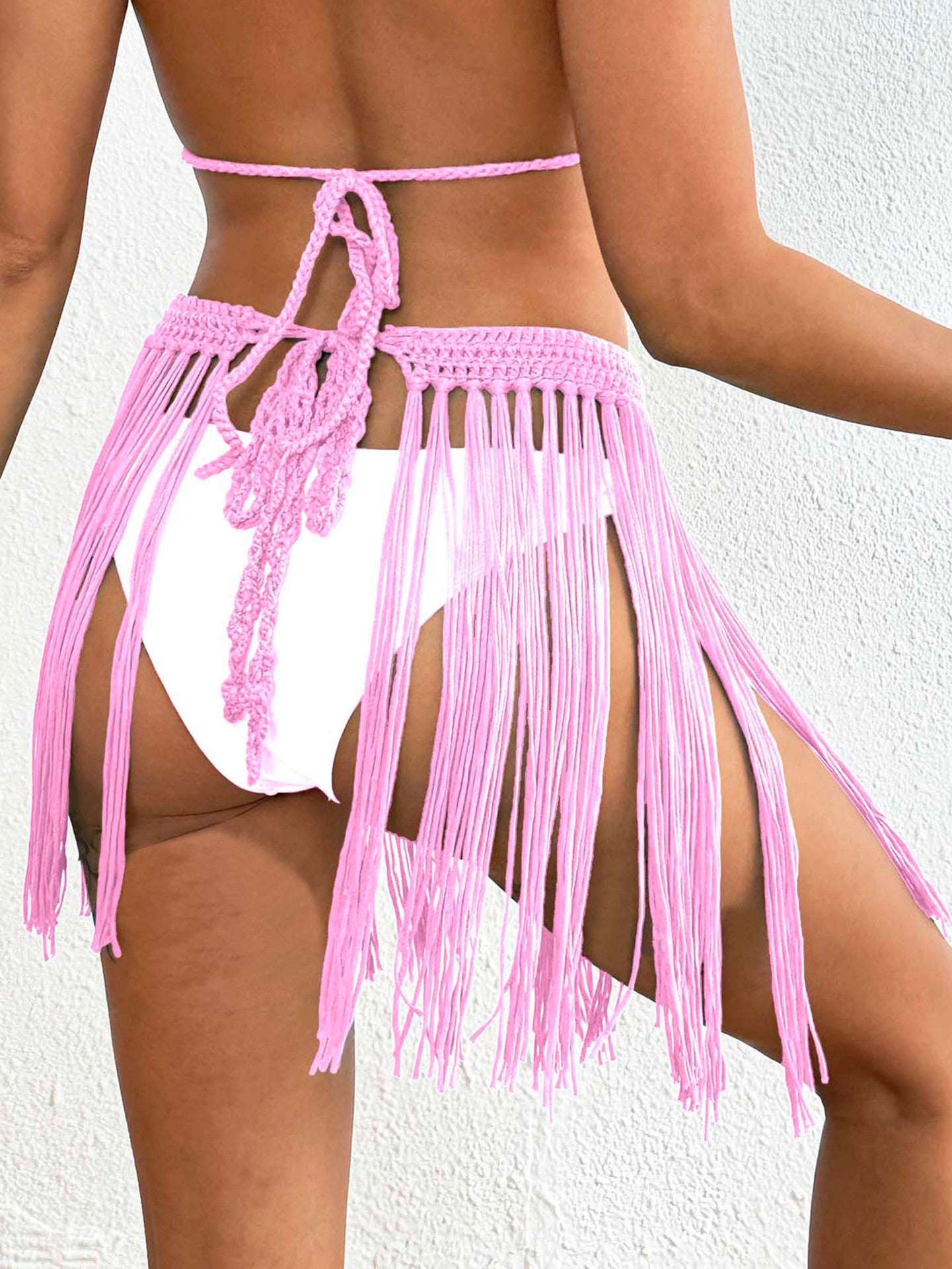 Jupe de couverture frangée au crochet pour femmes Chic und Stil
