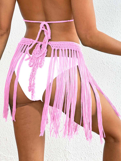 Jupe de couverture frangée au crochet pour femmes Chic und Stil
