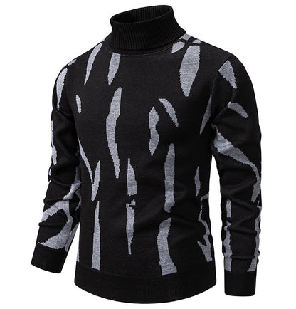 Pull roulé tendance pour hommes avec motif accrocheur Chic und Stil