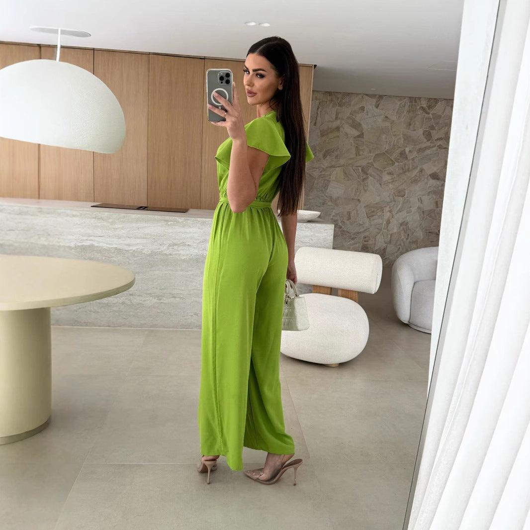 Dames Élégant Combinaison Enveloppante Chic und Stil