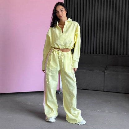 Dames Chemisier court décontracté Chic und Stil