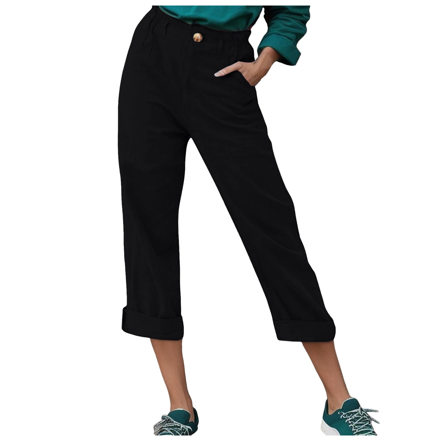 Dames Coupe décontractée Pantalon court Chic und Stil