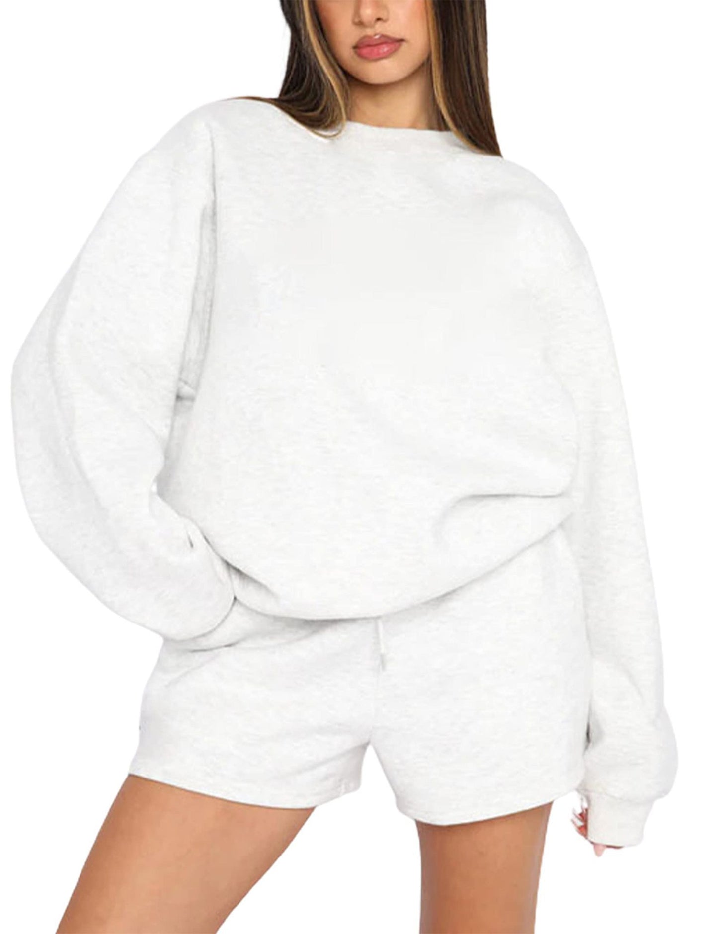 Ensemble décontracté de sweatshirt et shorts pour femmes Chic und Stil