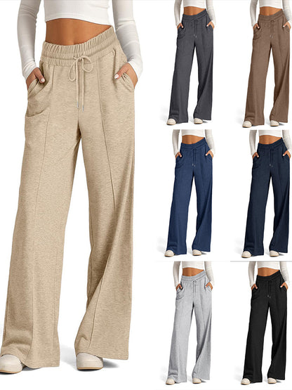 Pantalon de loisirs ample pour femmes avec taille élastique et poches latérales pratiques Chic und Stil