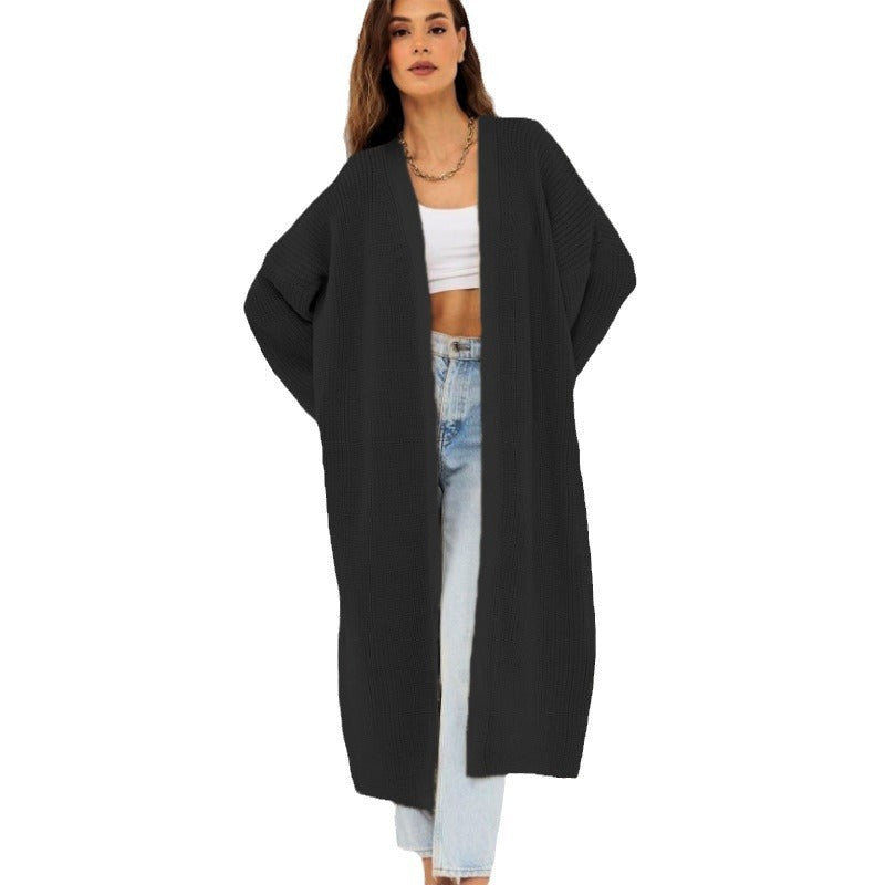 Cardigan long en tricot pour femmes avec coupe décontractée et design structuré Chic und Still