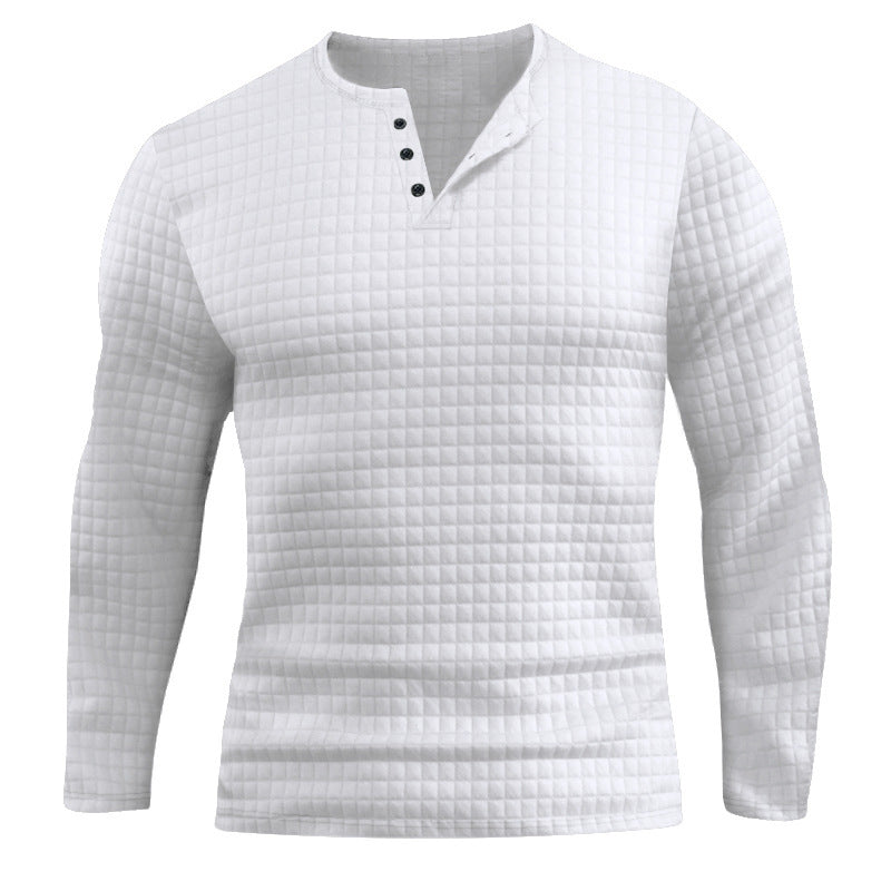 Chemise à manches longues pour hommes avec design texturé et patte de boutonnage Chic und Stil