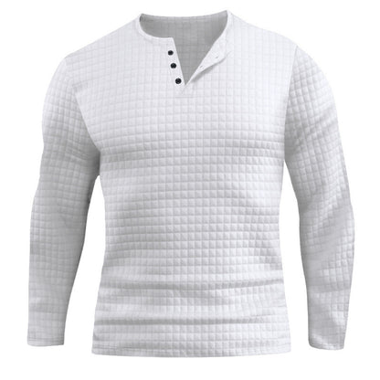 Chemise à manches longues pour hommes avec design texturé et patte de boutonnage Chic und Stil