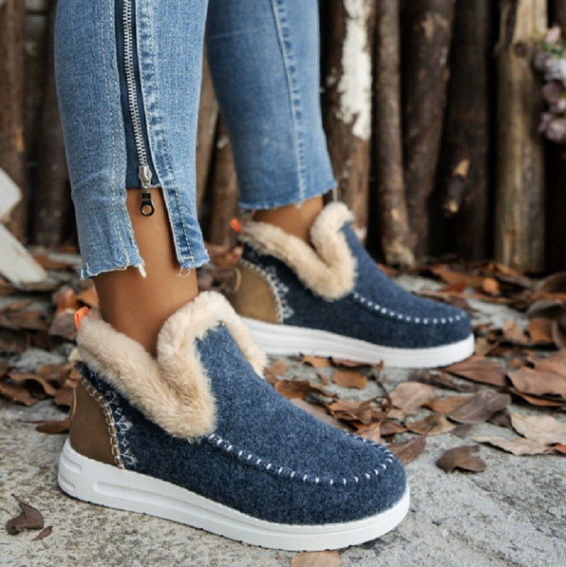 Dames confortables chaussons en polaire avec doublure chaude et semelle antidérapante Chic und Stil