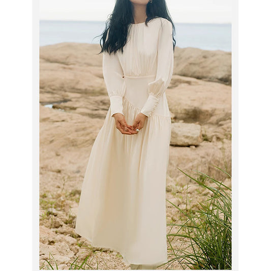 Robe Maxi Bohémienne Femme avec Pliage Élégant Chic und Stil