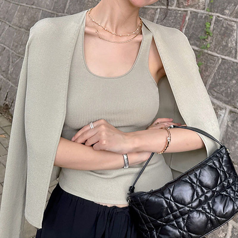 Dames cardigan léger et décontracté avec une fine structure en rib Chic und Stil