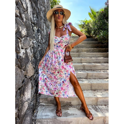 Femme Robe élégante sans manches avec détail nœud Chic und Stil