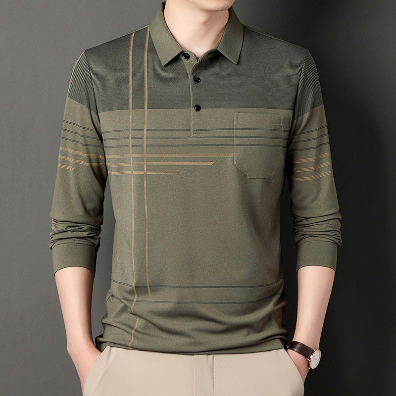 Chemise polo pour hommes avec un motif moderne et une structure respirante Chic und Stil