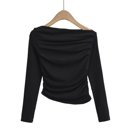 Chemisier à manches longues pour femmes avec drapé élégant Chic und Stil