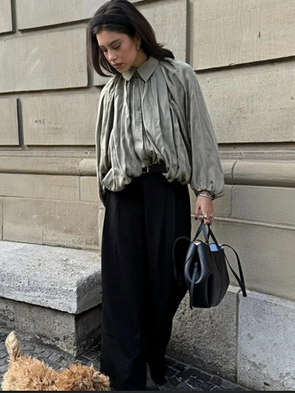 Dames élégante et respirante blouse avec détails en volants Chic und Stil