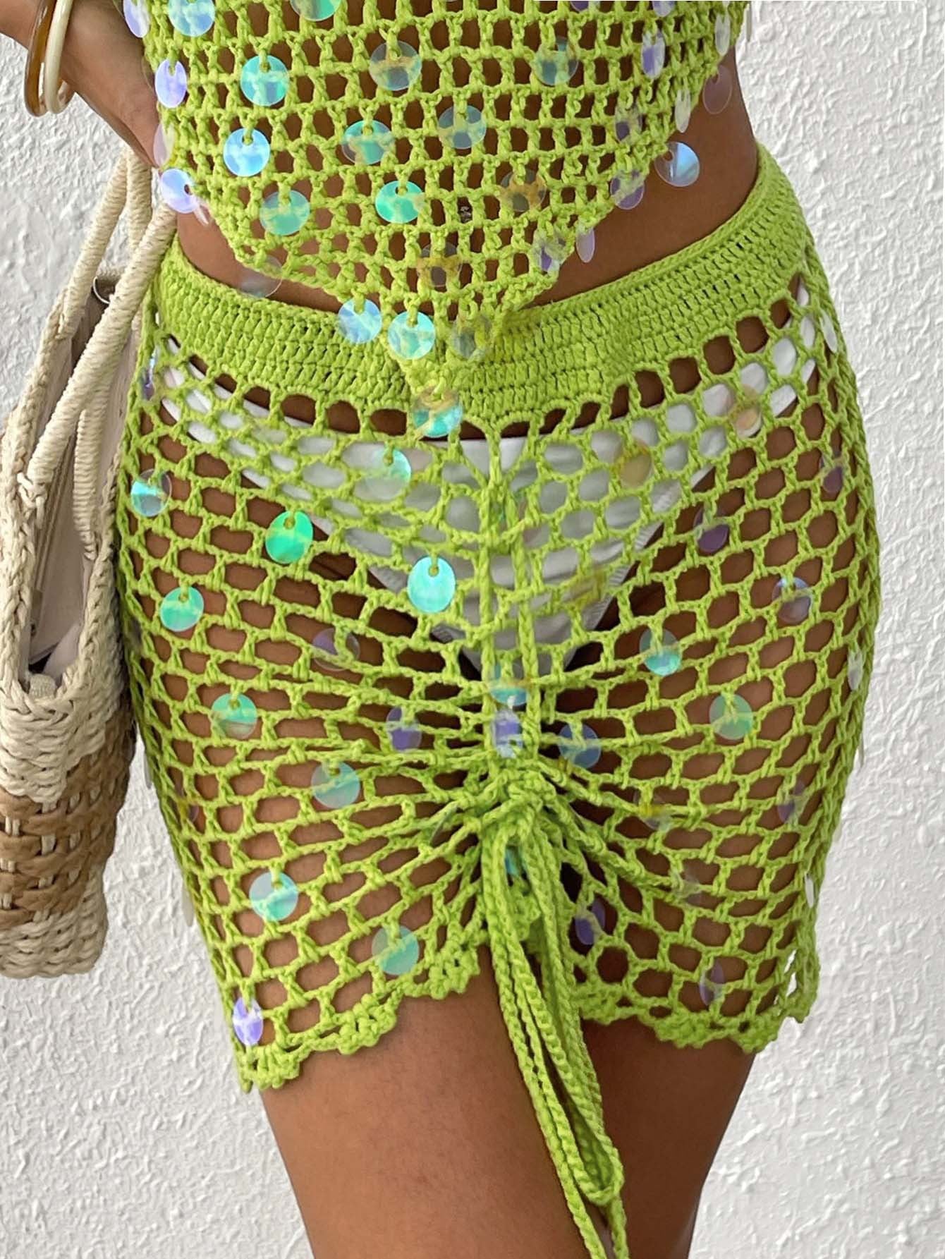 Ladies Knit Beach Cover-Up Skirt Chic and Style