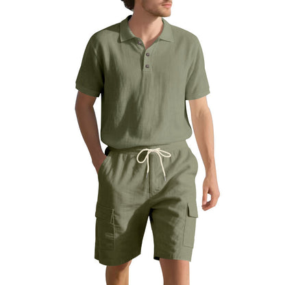 Homme Polo et Shorts Cargo Set Chic und Stil